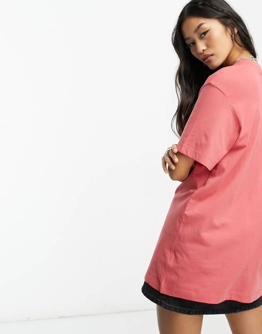 nike t shirt dress pink