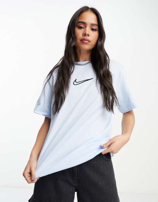 Nike Midi Swoosh t-shirt in celestine blue | ASOS