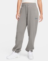 Nike mini swoosh oversized joggers in mineral clay, ASOS