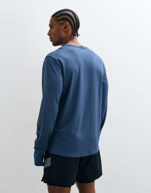 Nike Miler Dri-FIT top da corsa invernale a maniche lunghe blu, 5 di 5