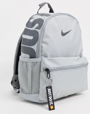 Nike mini just do it backpack in grey 