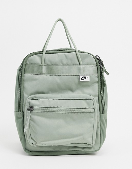 Nike mini khaki green box backpack