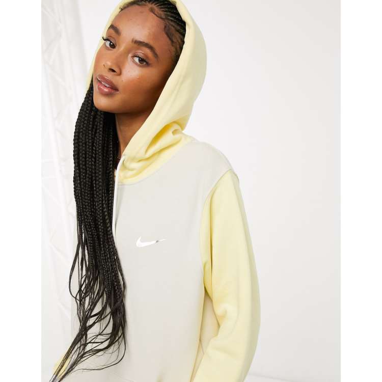 Nike mini metallic swoosh oversized colour block 2025 hoodie in mult