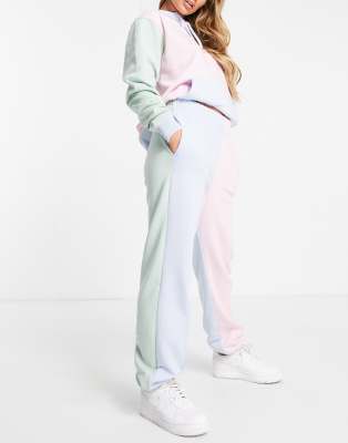 color block joggers womens