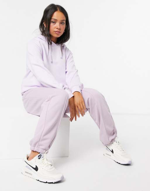 Nike mini swoosh oversized joggers in purple, ASOS