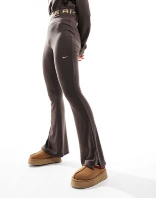 Nike Sportswear AIR FLARE - Leggings - Trousers - baroque brown/hemp/brown  