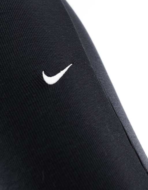 Nike mini-ribbed flared leggings in black