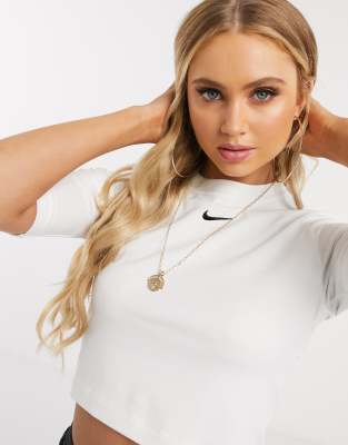 nike logo crop top