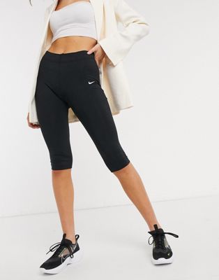 Nike Mini Swoosh Black Capri Leggings 