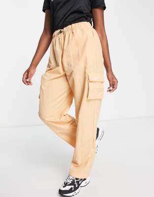 Nike mini swoosh cargo trousers in tan - ASOS Price Checker