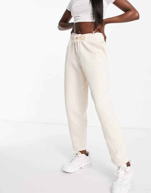 Nike Mini Swoosh Oversized Joggers In Pearl White