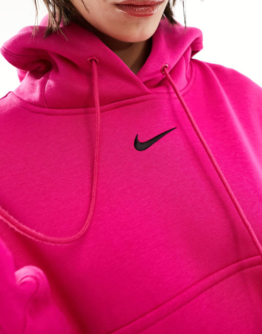 Nike mini swoosh oversized fleece joggers in fierce pink