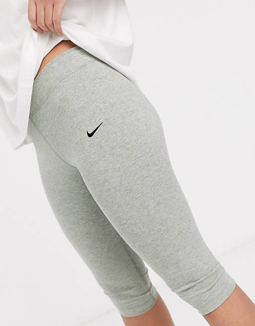 Nike Mini Swoosh Gray Capri Leggings