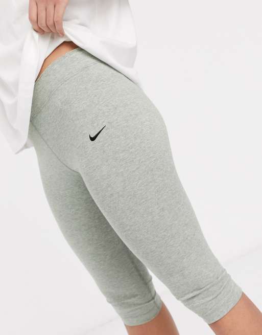 Nike mini Swoosh grey capri leggings