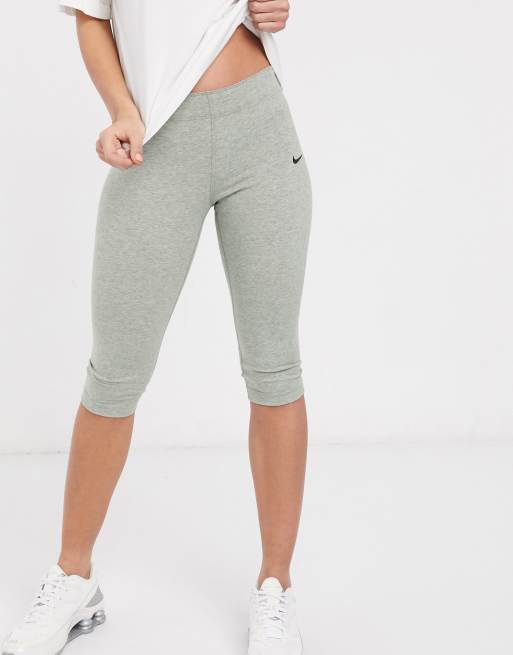 Nike mini Swoosh grey capri leggings