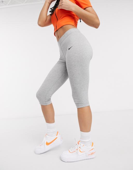 Nike mini Swoosh grey capri leggings