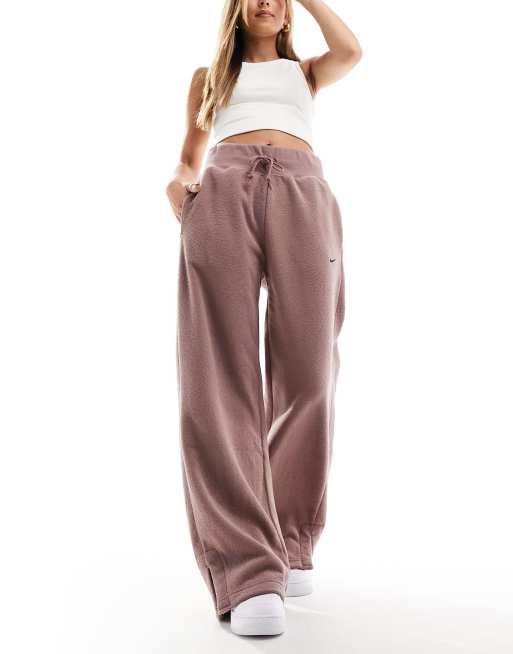 Nike mini Swoosh high waist sweatpants in purple, 3 of 5