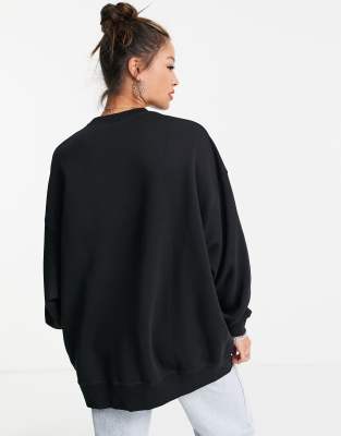 Nike mini swoosh longline sweatshirt in 