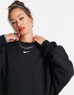 Nike mini swoosh longline sweatshirt in 