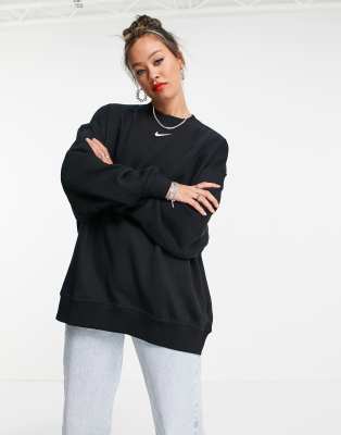 Nike mini swoosh longline sweatshirt in 