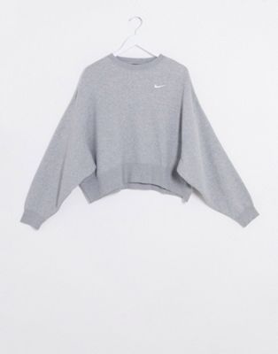 oversized grey nike sweatshirt