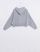Nike mini swoosh oversized cropped gray zip through hoodie ...