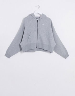 nike grey cropped sweater