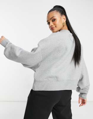 nike mini swoosh oversized cropped sweatshirt