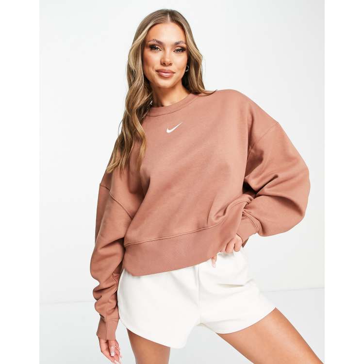 Nike blush mini shop swoosh oversized sweatshirt