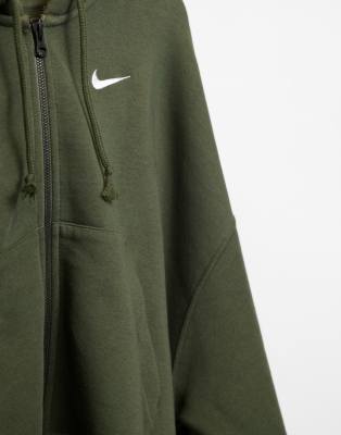 nike khaki zip hoodie