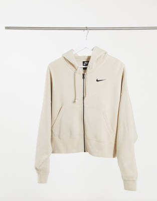 Nike mini swoosh oversized cropped zip 