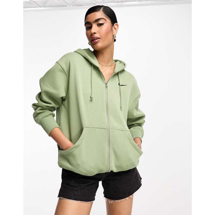 Green Nike Swoosh Fleece 1/4 Zip