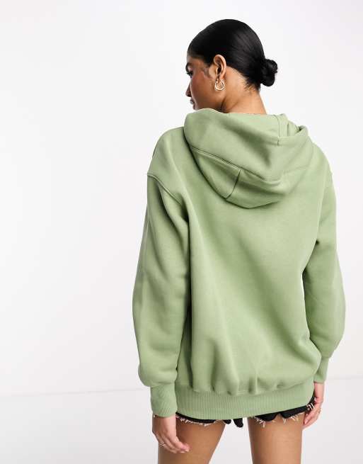 Nike mini swoosh oversized green hoodie new arrivals