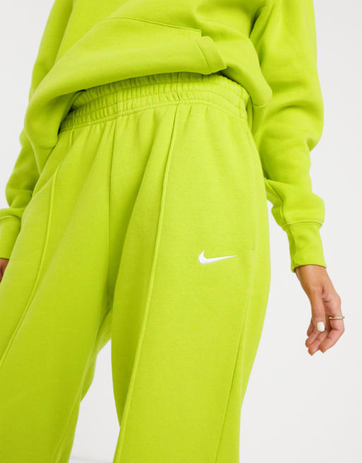 Nike mini Swoosh oversized green joggers ASOS