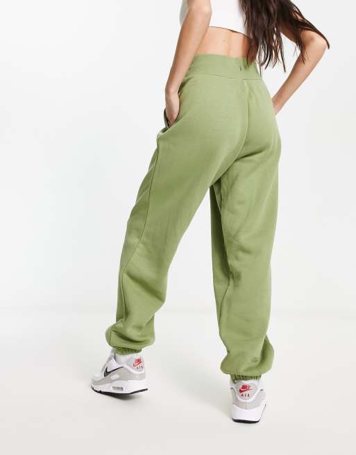 Nike mini metallic swoosh oversized pastel green discount joggers