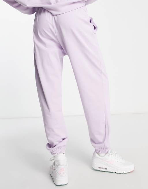 Nike Mini Swoosh Oversized High Rise joggers in White