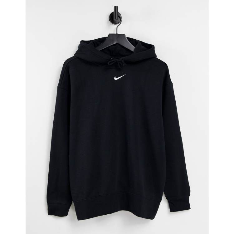 Black nike hot sale swoosh hoodie