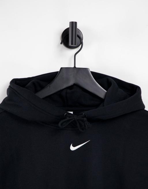 Black nike outlet hoodie middle swoosh