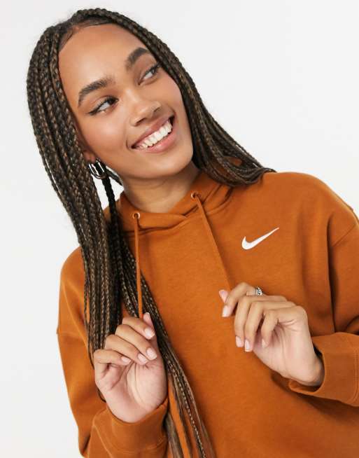 Nike Mini Swoosh Oversized Joggers In Tawny Brown from ASOS