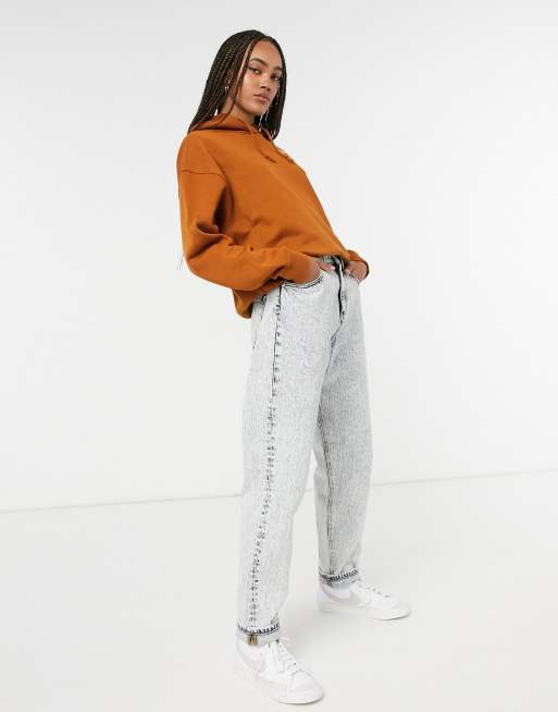 Nike Mini Swoosh Oversized Joggers In Tawny Brown from ASOS