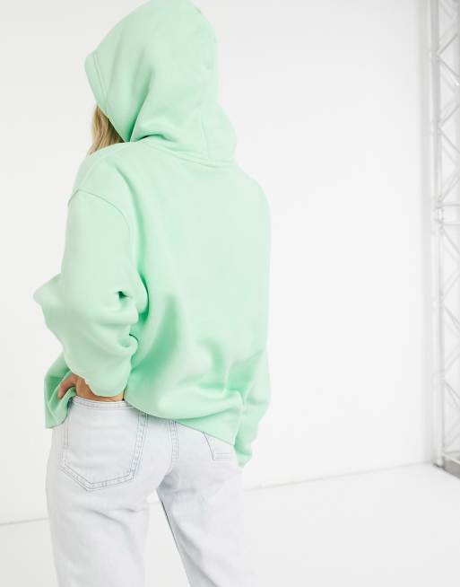 Nike mini swoosh oversized hoodie in washed neon green new arrivals