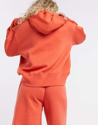 nike red mini swoosh oversized sweatshirt