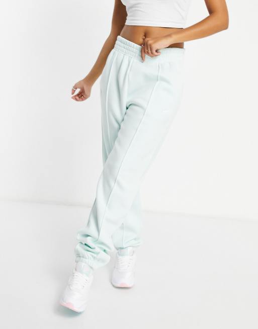 Nike White Oversized Mini Swoosh Joggers