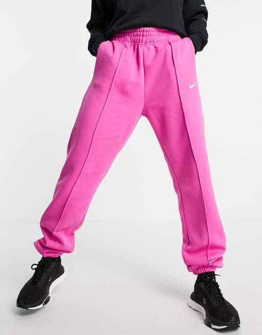 Nike mini swoosh oversized jogger in fuchsia pink ASOS