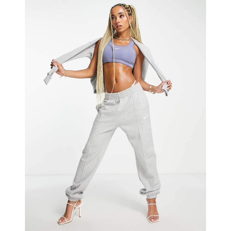 Nike mini Swoosh oversized joggers in grey ASOS