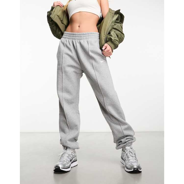 Nike mini Swoosh oversized joggers in grey ASOS