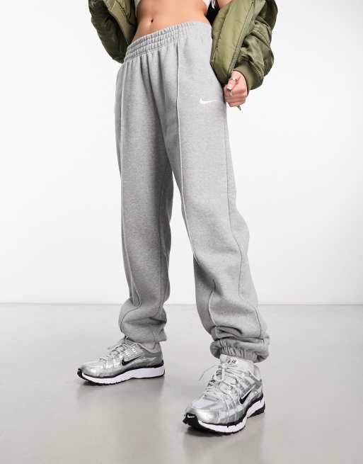 Buy Nike Grey Mini Swoosh Wide Leg Joggers from the Next UK online shop