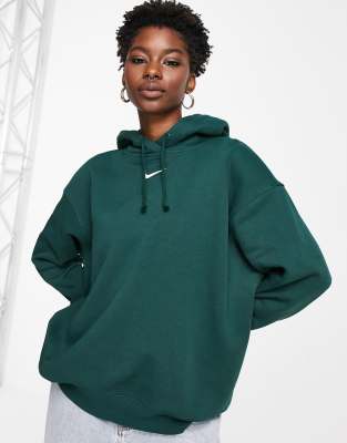 nike oversized mini swoosh hoodie