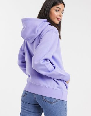 nike mini swoosh oversized purple hoodie