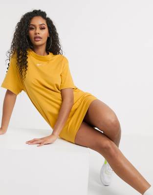 yellow and black nike dress